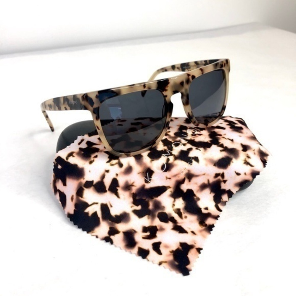 KOMONO Bennet Ivory Demi Sunglasses NEW tan Brown tortoise - Picture 6 of 10